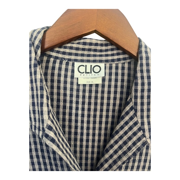 Vintage Gingham Collared Button-Down Short Sleeve PL - Picture 3 of 5